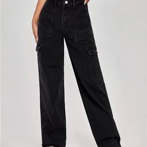 SHEIN High waist cargo jeans.